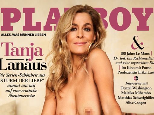 Schauspielerin Tanja Lanäus zeigt sich zum dritten Mal nackt in der deutschen Playboy-Ausgabe. Foto: Philip la Pepa für PLAYBOY Deutschland September 2023