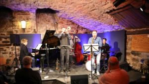 Musikalische Höhen im Jazzkeller: das Vadym Pogorilyy Quintett Foto: /Rainer Kellmayer