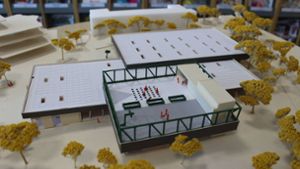 Für Filderstadts größtes Bauprojekt sind derzeit  Modelle und Pläne  in der Stadtbibliothek zu sehen. Foto: /Caroline Holowiecki