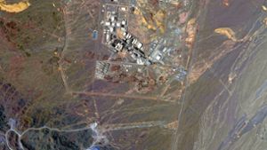 Das Satellitenbild zeigt die unterirdische iranische Nuklearanlage Natanz Foto: dpa/Planet Labs Pbc