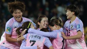 Großer Jubel bei Japans Spielerinnen Foto: AFP/MARTY MELVILLE