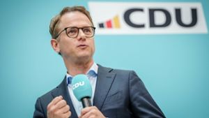 Geht auf Abstand zum umstrittenen Antrag der CDU in Thüringen: CDU-Generalsekretär Carsten Linnemann. Foto: dpa/Kay Nietfeld