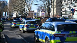 Polizei am Tatort des Amoklaufes in Heidelberg Foto: dpa/R. Priebe