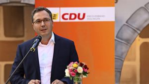 Beim Kreisparteitag in Grötzingen wurde Andreas Deuschle mit 99 Prozent der Stimmen zum CDU-Kreisvorsitzenden gewählt. Foto: oh