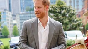Trotz Charles' Absage: Prinz Harry zeigt sich gut gelaunt in London