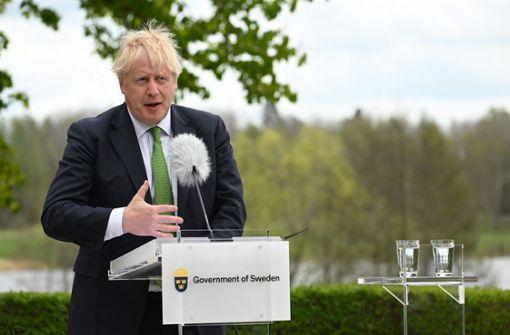 Premier Boris Johnson zu Besuch in Schweden. Foto: AFP/JONATHAN NACKSTRAND