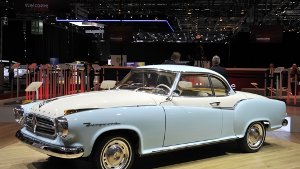Beim Genfer Autosalon ist auch die legendäre Borgward Isabella ausgestellt. Ein neues Modell will der wiederbelebte Autohersteller im September auf der IAA in Frankfurt präsentieren. Foto: Getty Images Europe