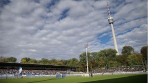 Vom Stadion hat man einen schönen Blick auf den Fernsehturm – allerdings auch umgekehrt. Foto: Pressefoto Baumann/Hansjürgen Britsch