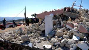 Eine zerstörte griechisch-orthodoxe Kirche nach dem Erdbeben im September 2021 im Süden der Insel Kreta. Foto: Harry Nakos/AP/dpa