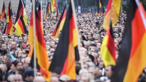 Ein Bild vom „Trauermarsch“ in Chemnitz Foto: dpa