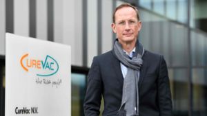 Curevac-Chef Franz-Werner Haas blickt schon auf ein neues Impfstoffprojekt. Foto: AFP/Thomas Kienzle