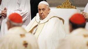 Papst Franziskus am vergangenen Dienstag an einer Messe für die Jungfrau Maria von Guadalupe im Petersdom Foto: dpa/Andrew Medichini
