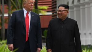 US-Präsident Donald Trump und Kim Jong Un: Wann kommt es zu einem zweiten Treffen? Foto: AFP