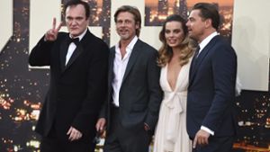 Qunetin Tarantino (l.) und seine Hollywoodstars kommen nach Berlin. Foto: AP