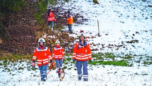 Am 28. Januar suchten Rettungskräfte in Lenningen nach der Vermissten. Foto: 7aktuell/ /Enrique Kaczor