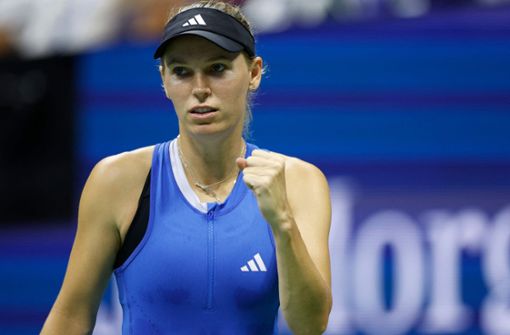Geschafft: Caroline Wozniacki gewinnt bei den US Open gegen Petra Kvitova. Foto: AFP/Sarah Stier