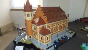 Das Lego-Modell des alten Wasserkraftwerks in Marbach Foto: privat