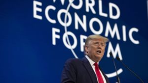 Donald Trump attackierte Greta Thunberg auf dem Weltwirtschaftsforum. Foto: AP/Evan Vucci