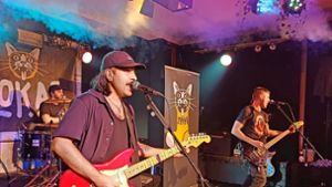 Sokae beim Auftritt in Nürtingen: Die Band will im Sommer neue Songs unter die Leute bringen. Foto: Marius Venturini