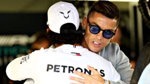 Lewis Hamilton  und Ronaldo treffen sich in Monaco beim Formel-1-Rennen – und werden dort fast Freunde fürs Leben. Foto: Getty