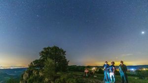 Zahlreiche Interessierte beobachteten auf der Schwäbischen Alb die unzähligen Sternschnuppen. Foto: 7aktuell.de/Daniel Jüptner