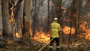 In Australien halten Buschbrände die Feuerwehrleute in Atem. Im Rahmen eines Einsatzes haben sie einem Hausbewohner eine ungewöhnliche Notiz hinterlassen. (Symbolfoto) Foto: dpa/Darren Pateman