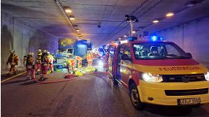 Unfall im Engelbergtunnel Foto: SDMG/ Schulz